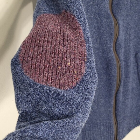 Robert Graham Women's Blue 100% Wool Classic Fit Full-Zip Cardigan Jacket Large - Picture 5 of 14